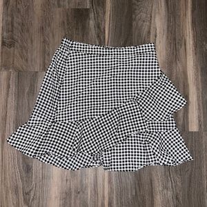 Checkered Stretch Skirt
